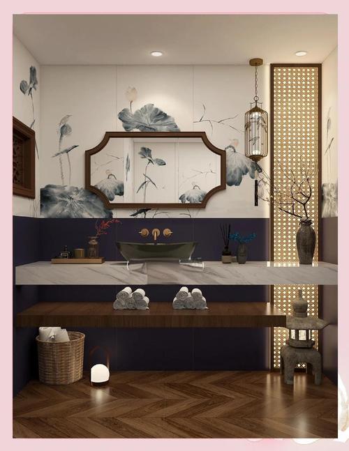 國(guó)風(fēng)荷葉衛(wèi)生間裝飾 打造詩(shī)意衛(wèi)生間隔斷